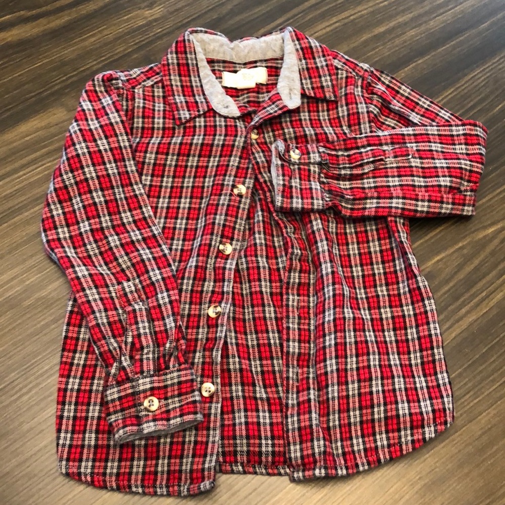 Peek Button Down Flannel Size 4/5